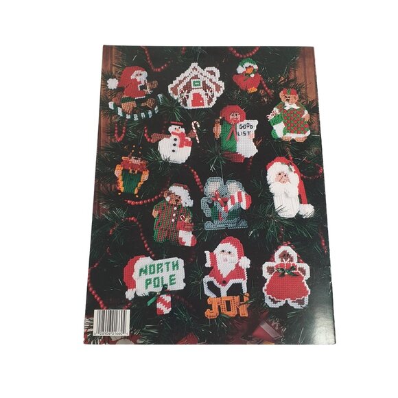 Leisure Arts Craft Leaflets Jolly Ornaments In Plastic Canvas Yarn Craft Holiday - Picture 2 of 2